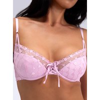 Della embroidered plunge bra Bubblegum
