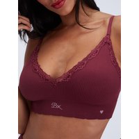 Ribbed seamless plunge bralette