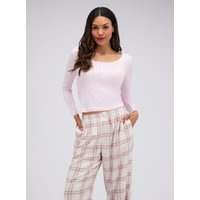 Checked woven long pyjama set Mix 06