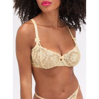 Zoe sheer embroidered balconette bra