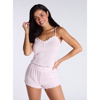 Stripe ribbed cami short pyjama set Mix 12