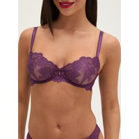 Antointette sheer embroidered balconette bra