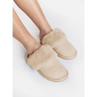 Suedette mule slippers 3 4