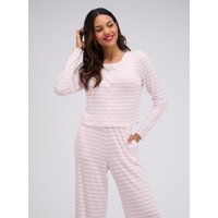 Striped pointelle long pyjama set Mix 06