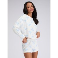 Bow velour short pyjama set Mix 06