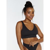 Ribbed seamless scallop bralette