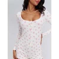 Doll core ribbed short playsuit Mix 06