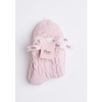 Cable slipper midi socks OS