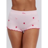 Strawberry embroidered seamless shorts Mix L