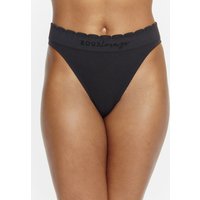 Ribbed seamless scallop thong S