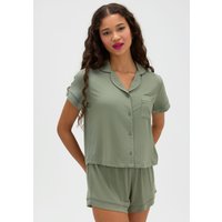 Ribbed modal short pyjama set 06