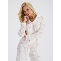 Bow velour long pyjama set Mix 06