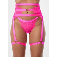 Bouxtique Saffie leg harness Neon Pink 06