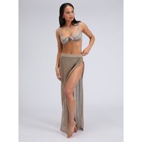 Knitted side split beach skirt L