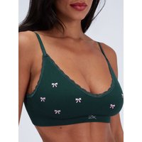 Bow embroidered seamless bralette Deep Mix