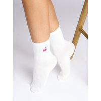 Cherry embroidered cotton ankle socks Mix OS