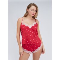 Amelia heart satin cami set Mix 06
