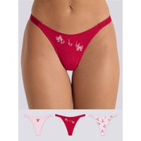3 pack Gigi festive high leg thongs Mix 06