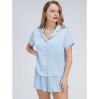Bow satin short pyjama set Mix 06