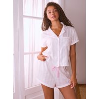 Tonal stripe cotton short pyjama set 10