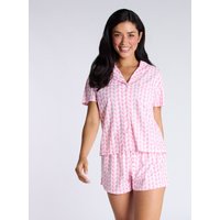 Ditsy heart fleece short pyjamas bag Mix 10