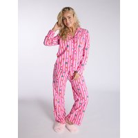 Gingerbread stripe fleece pyjamas bag Mix 22