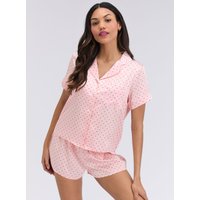 Polka dot satin short pyjama set Mix 06