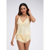 Carly halter satin short pyjama set 06