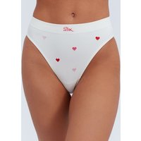 Heart embroidered seamless thong Mix L