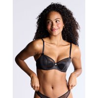 Petal satin plunge bra