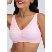 Ribbed seamless striped bralette Mix L
