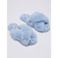 Heart embroidered slider slippers Mix 3 4