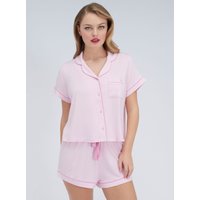 Piping modal short pyjama set Mix 06