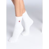 Floral embroidered fluffy ankle socks Mix OS