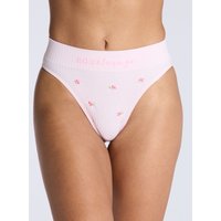 Ribbed seamless floral embroidered briefs Mix L