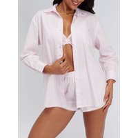 3 piece striped cotton short pyjama set Mix 06