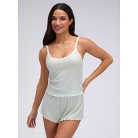 Striped ribbed short pyjama set 06