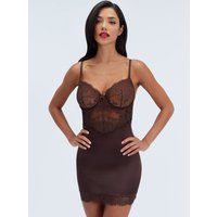 Seraphina lace & satin short chemise 28B C