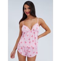 Kaya strawberry satin cami set Mix 06