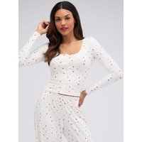 Floral ribbed long pyjama set Mix 06