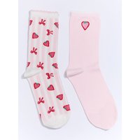 2 pack strawberry ankle socks Mix OS