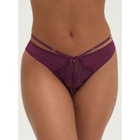 Mila lace crotchless bumless briefs 06