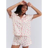 Heart roses pyjama shorties bag 12