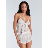 Florette mesh floral short pyjama set Mix 08
