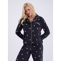 Heart velour long pyjama set 06