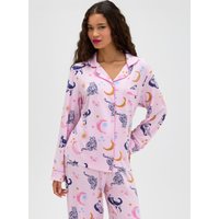 Cat & moon modal long pyjama set Mix 06