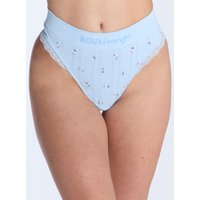 Ribbed seamless ditsy floral pointelle thong Mix L