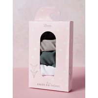 5 pack Amiee ribbed thongs 10