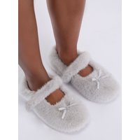 Fluffy ballet pump slippers 3 4