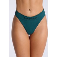 Ribbed seamless scallop thong S